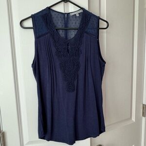 Navy Daniel Rainn Tank Top Size Small